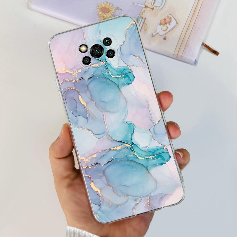 For Xiaomi Poco X3 Pro PocoX3 Case Soft Silicone Clear TPU Capa Fashion Latter Cartoon Cute Pattern For Xiomi Poco X3Pro x 3 Bag