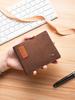 Men's Retro Short Zipper Wallet - PU Leather, Multi-Card Slots, Large Capacity Coin Purse