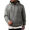 Men's Casual Loose Color Zippered Fleece Hooded Sweatshirt Sports Jacket