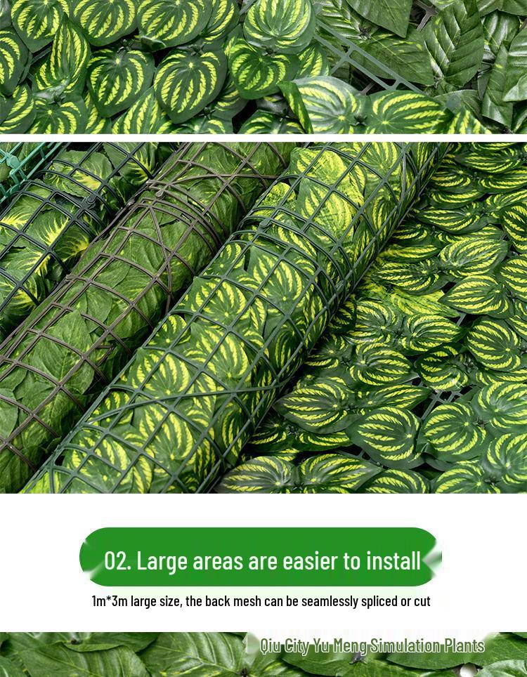 Artificial Leaf Hedge Privacy Screen for Balcony & Home Decor