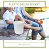 Cabilock Plastic Barrel Containers with Lids Heavy Duty Buckets Small Paints Bucket White Pails with Lids Dog Food Storage Container Plastic Gallon