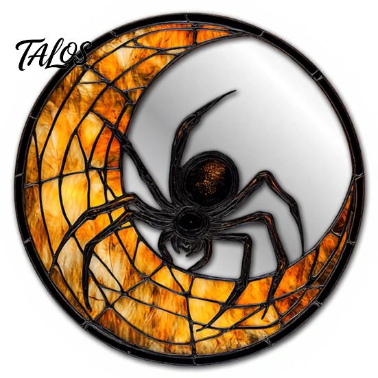 Decorative Mirrors for Entryway Halloween Mirror Wall Stickers with Spiders/Skeletons/Pumpkins, Retro Hanging Home Accents Ornament, Lightweight