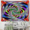 Psychedelic Whirlpool Tapestry Wall Hanging Bohemian Hippie Abstract Science Fiction Colorful Carpet Beach Towel Bedroom Decor