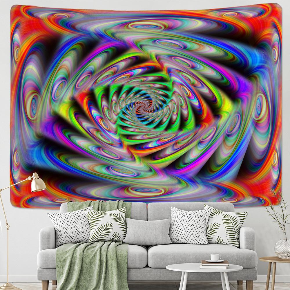 Психоделический водоворот гобелен настенный богемный хиппи абстрактный научная фантастика — фото 4