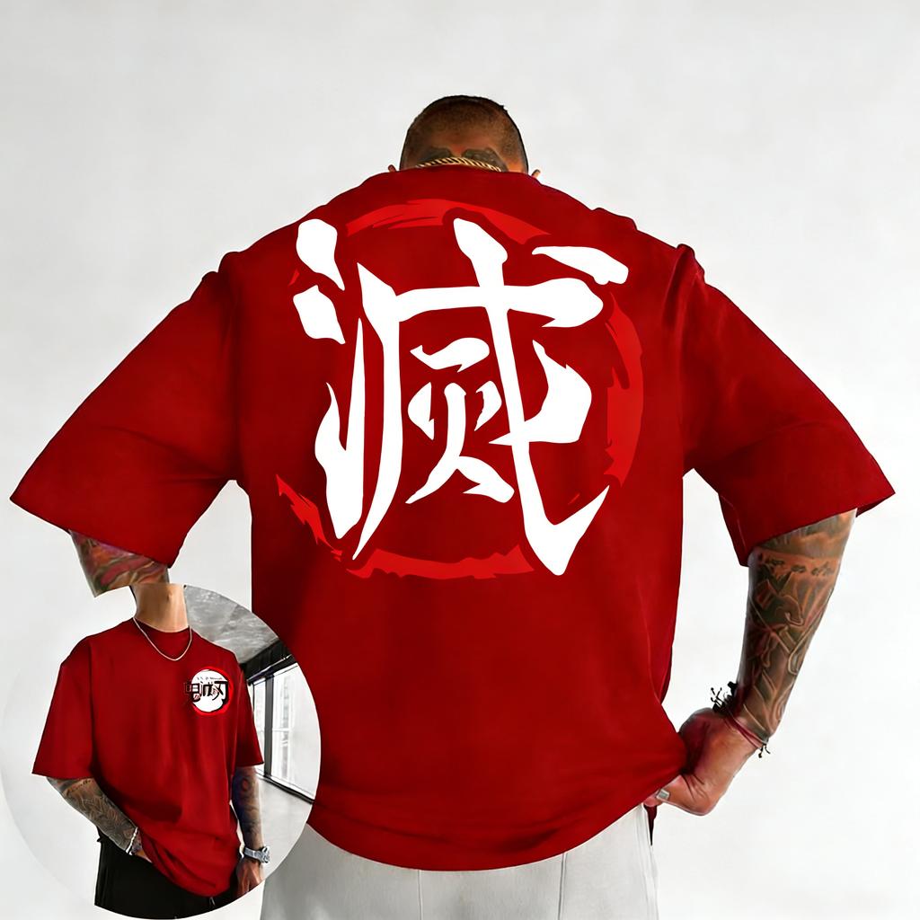 Ghostblade Anime Bedrucktes T-Shirt für Frühling/Sommer 2026 Neues Y2K Großer Stil Herren und Damen Streetwear