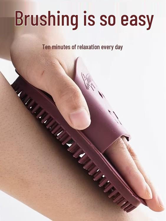 Meridian Soft Silicone Body Massage Brush for Calf, Abdomen, and Back Therapy