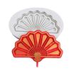 Folding Fan Mousse Silicone Mold Fondant Cake Border Mould Chocolate Mould Cake Decor Tools Kitchen Baking Accessories