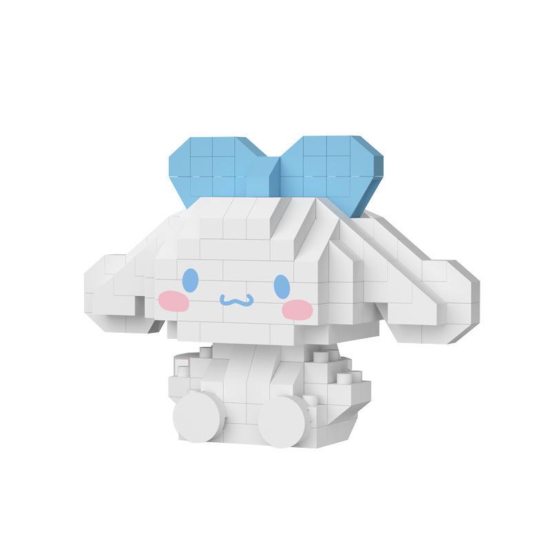 Cartoon Figurine Building Blocks: Kuromi, Cinnamoroll & Melody Rabbit - Educational Toy Blind Box for Kids