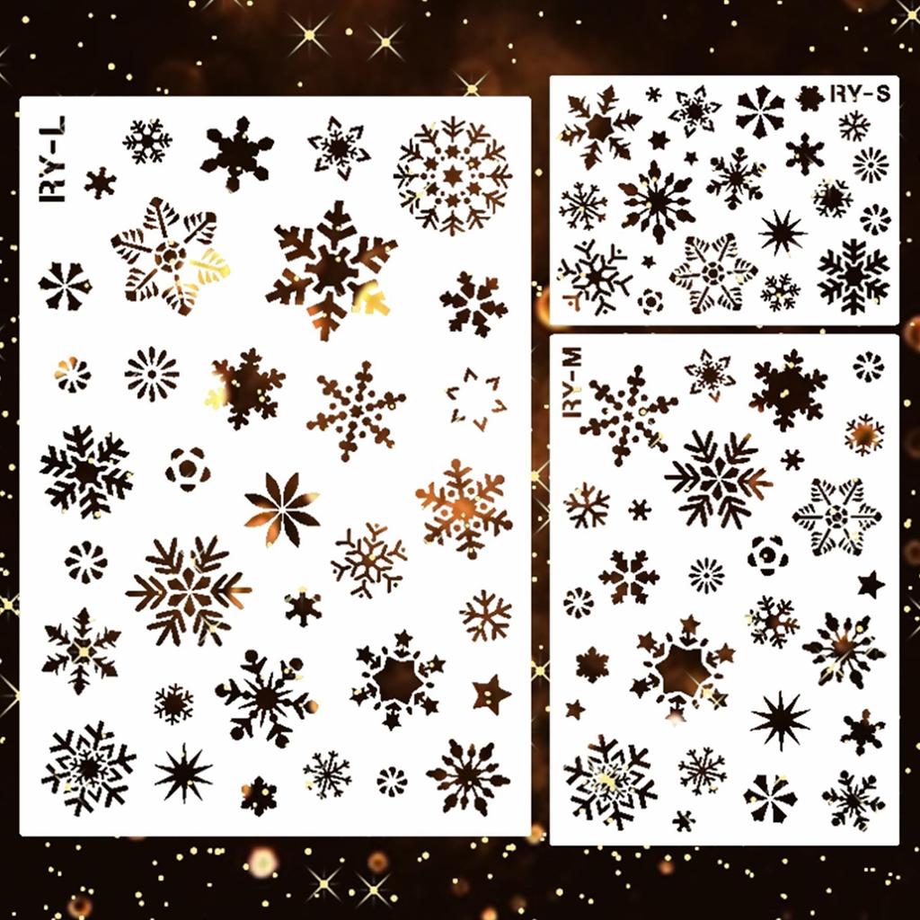 Christmas Snowflakes Painting Templates for Kid Student Art Drawing DIY Crafts