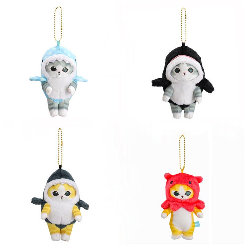 Adorable Plush Cat Keychain Cute Standing Cat Stuffed Animal Charm