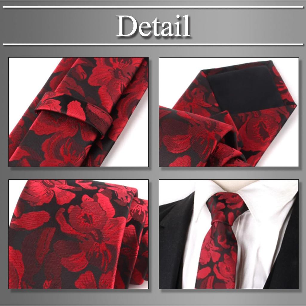 [Buzz Selection] Floral Pattern Necktie - Formal, Business, Casual, Stylish, Gift for Men - AC549 (Purple)