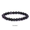She Yao Natürlicher Kristallachat Tigerauge Armband - Modeschmuck mit einzelnen runden Perlen