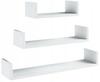 Ex3 Small White Hanging Shelf, Set Of 3 Shelves