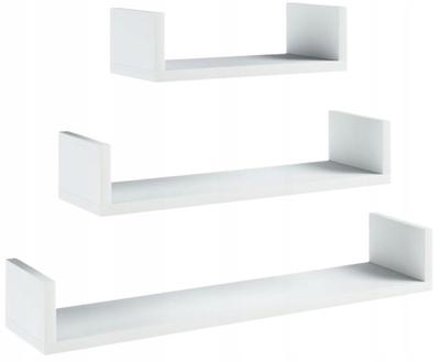 Ex3 Small White Hanging Shelf, Set Of 3 Shelves