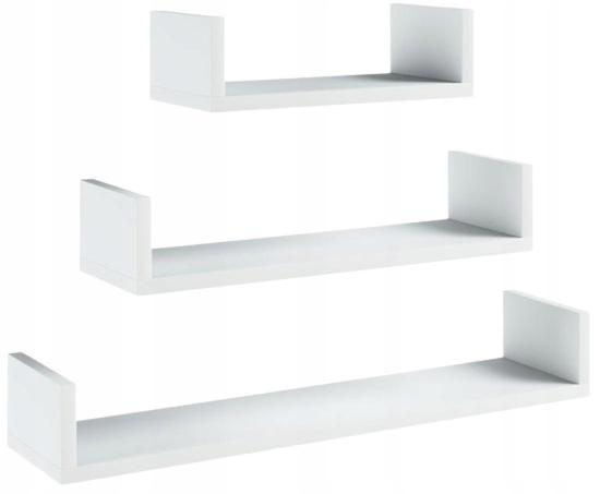 Ex3 Small White Hanging Shelf, Set Of 3 Shelves