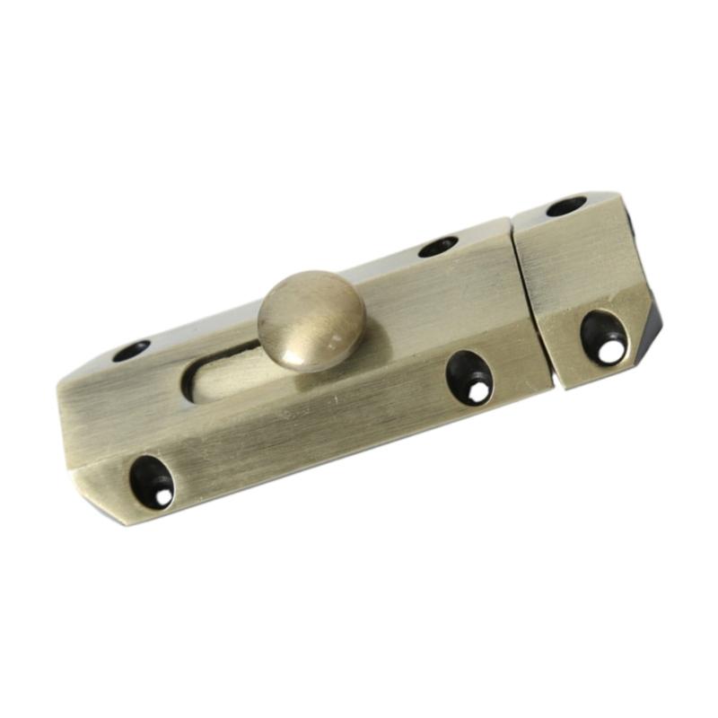 Round Knob Manual Door Bolt Lock Metal Hardware Thick Metal Slide Door Bolt for Interior Door Cabinet Door Wooden Door and Divider Placement