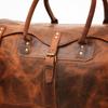 Full Grain Leather Weekender Bag: Handmade Distressed Duffle