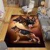1Pc German Shepherd Trilogy Rug, Office Carpet Indoor Outdoor Doormat, Non-Slip Soft, Living Room, Christmas Halloween Gift. M92855