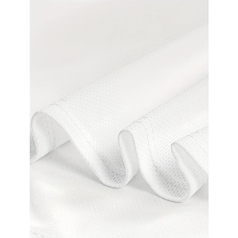 European sizes Everyday Comfort] Men's Compass Print Crew Neck T-Shirt - Breathable Polyester, Casual Street Style Short Sleeve Top