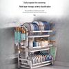 3-Tier Aluminum Countertop Dish Drying Rack