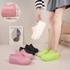 Inner height increase new women's waterproof shoes non-slip rain shoes fashionable and casual four-season short sleeve rubber shoes