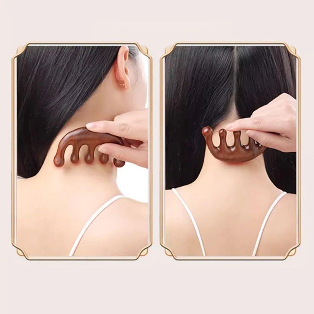 Meridian Massage Comb Five-Tooth Handleless Chinese Acupuncture Head Comb Blood Circulation Scalp Meridian Comb