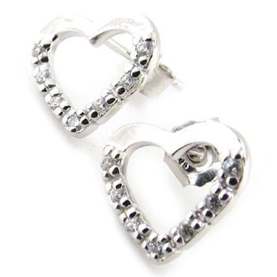 [G1223] - Silver 'Love' Earrings