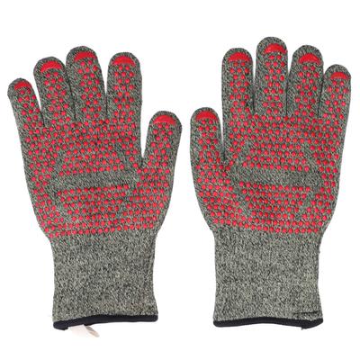 Heat Resistant Gloves Aramid Silicone Cotton BBQ Grill Oven Mitts 500 Celsius  High Temperature Resistance