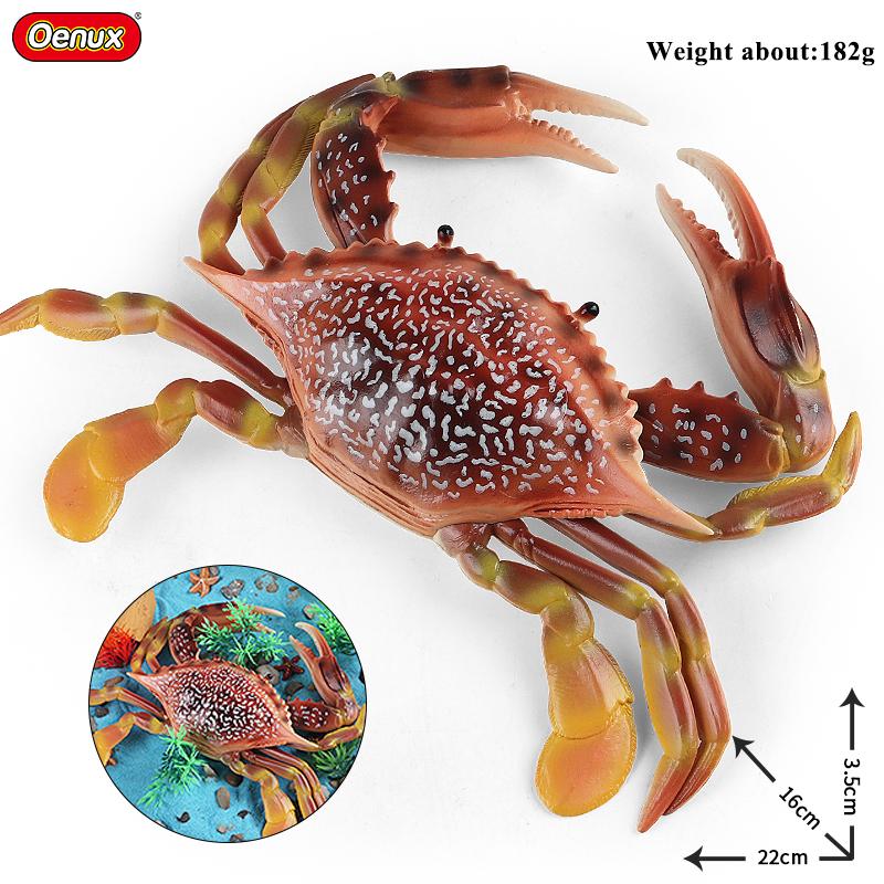 Oenux Ocean Animals Simulation Hermit Crab Nautiloidea Octopus Sea Life Model Figurines Action Figures Collection Kids Toy Gift
