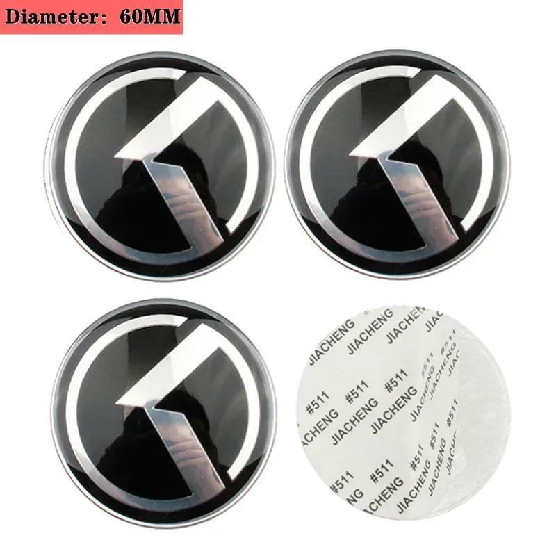 4PCS 60MM Car Wheel Center Hub Sticker for KIA K3 K5 K2 K7 K9 KX3 Stinger Forte Sportage R Rio Soul Ceed Sorento Accessories
