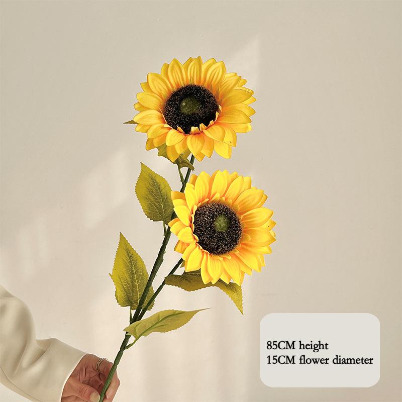 Sunflower Artificial Flower Bouquet Silk Fake Flowers for Indoor Decor in Living Room Office Bedroom Floor - standing Stylish