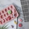 Easter Silicone Chocolate Moulds 18 Cavity Egg Bunny Rabbit Head Basket Shapes Mould for DIY Chocolate Candy Jelly Mooncake Mold