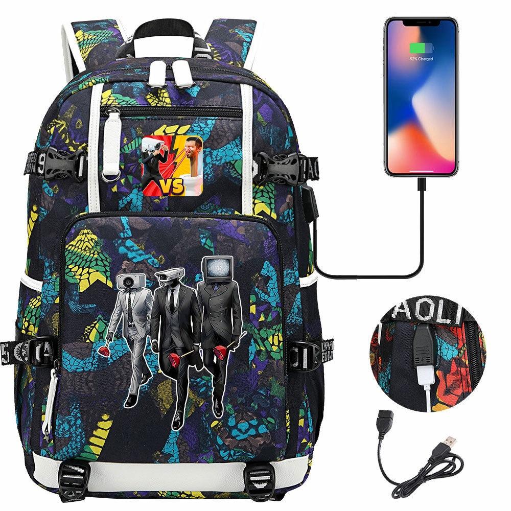 3-teiliges Schulrucksack-Set für Schüler Große Kapazität Oxford-Stoff Schultasche mit Schultergurt und Federmäppchen