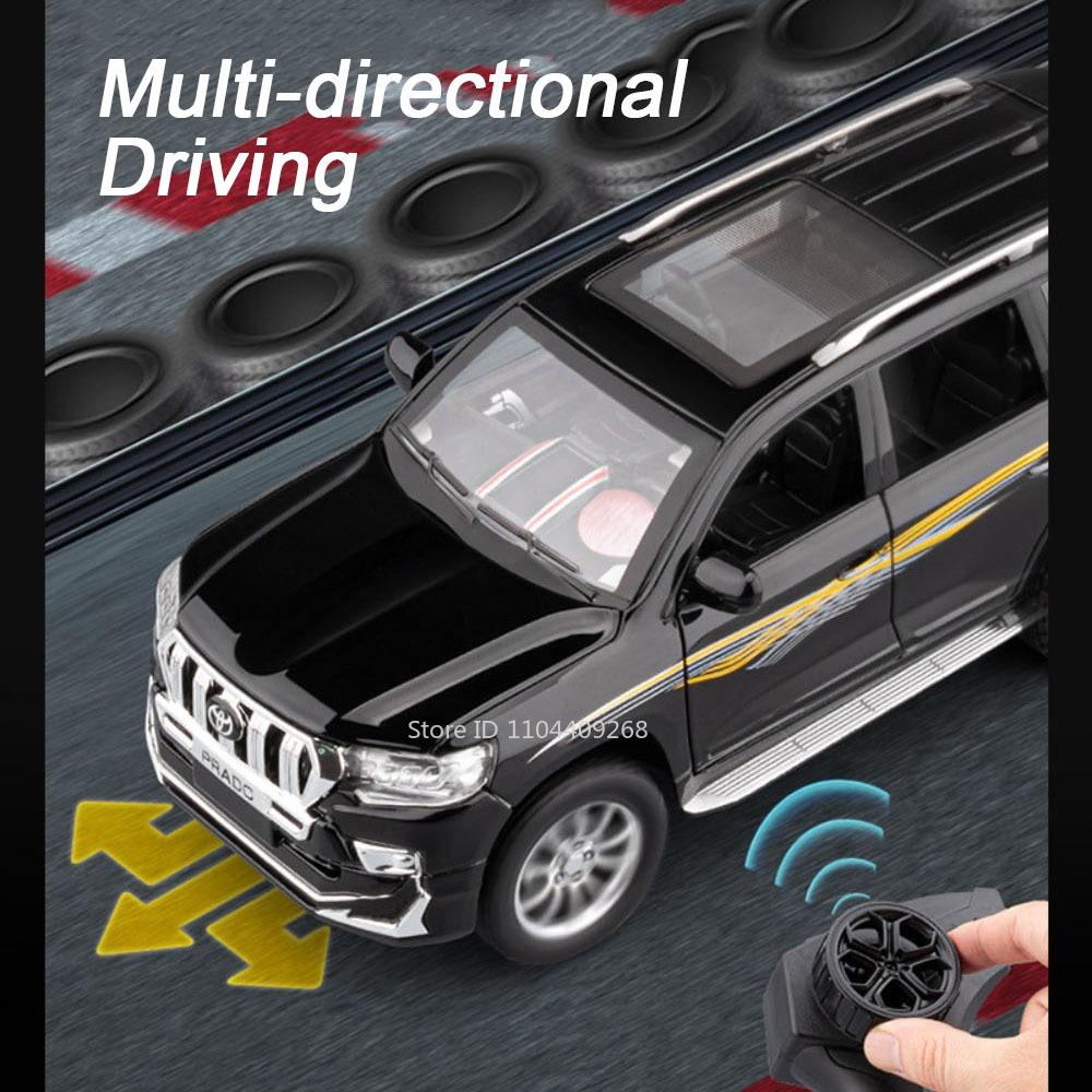 Scale 1:24 Prado Alloy Remote Control Car Model Toy Doors Opened Metal Diecast High Simulation Cars Models Home Decor Ornaments
