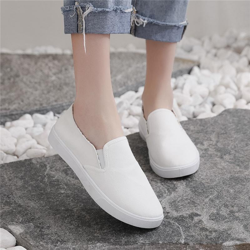 Nurse Shoes Women's White Flat-bottomed Non-slip Casual Shoes, Lightweight and Comfortable Shoes, White Shoes, Soft-soled Cloth Shoes