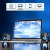 Subwoofer RGB Light USB Speaker AUX Audio Portable Wired Small Speaker Stereo Mini Stereo Mini Speaker Adult