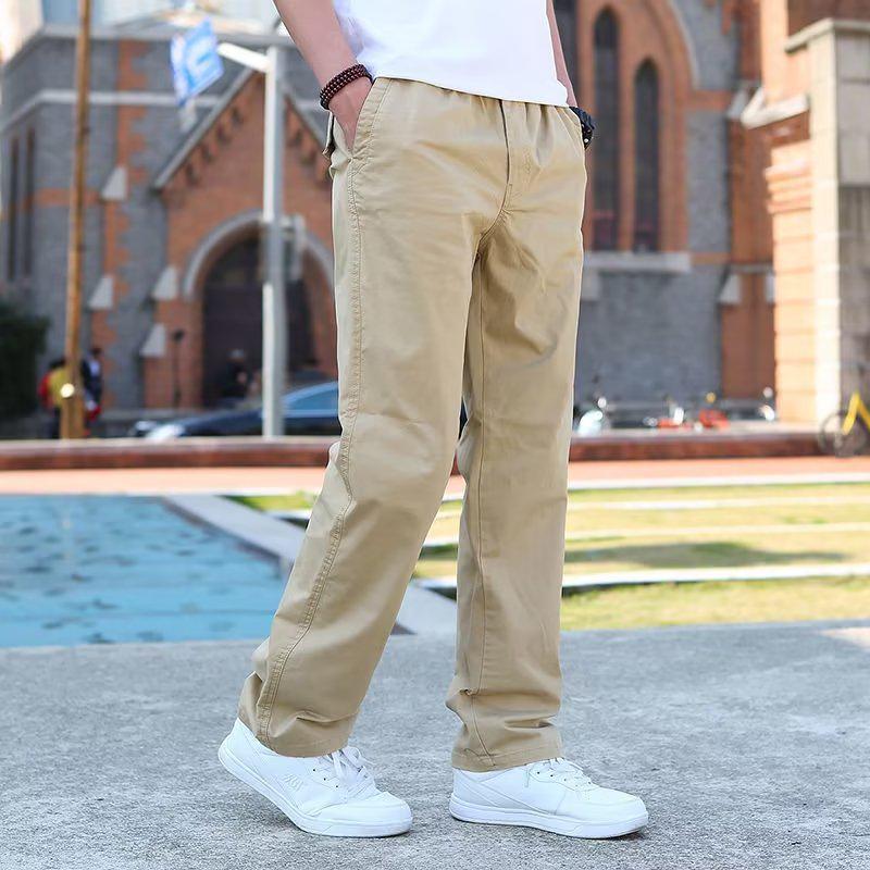 Men's Fashion Trend Straight Workwear Pants - High-Quality, Versatile Casual Trousers for Spring and Autumn