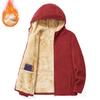 Polar Fleece Hooded Jacket Thickened Cardigan Large Size Fleece Jacket Autumn and Winter Loose