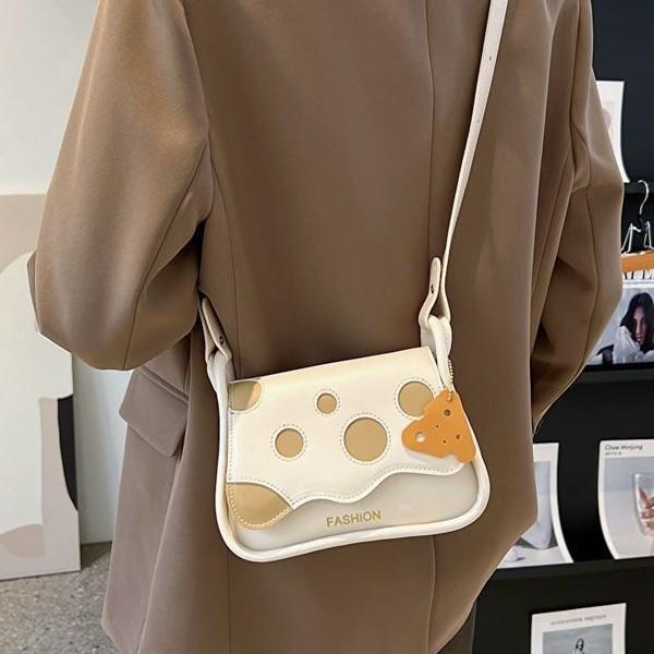 Underarm niche cheese bag women's autumn new fashion shoulder underarm bag crossbody small square bag
