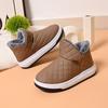 Autumn/Winter Warm Velvet-Lined Snow Boots for Women - Short, Thick-Soled Cotton Footwear for Home