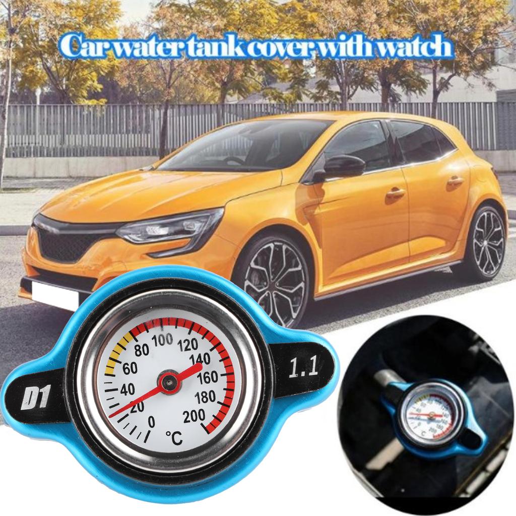 Tampa Universal Termostática do Radiador Tampa do Tanque de Água À Prova de Vazamentos Com Medidor de Temperatura Cabeça Grande 1.1bar