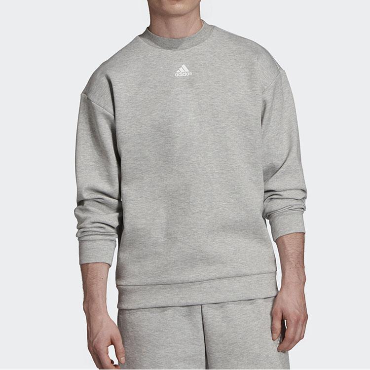 New Adidas Sweatshirts Men Medium Heather Gray EB5279