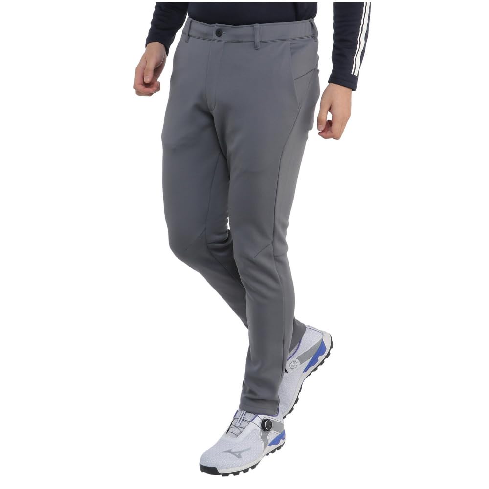 Mizuno Breath Thermo Knit Golf Easy To Move Charcoal Size L Pants, Moisture-Wicking, Heat-Generating, In, Men's, Gray, (E2MFA501)