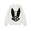 CROQUIS Men's 2023 Spring 9N1310400 Round Neck Letter Pullover Sweater