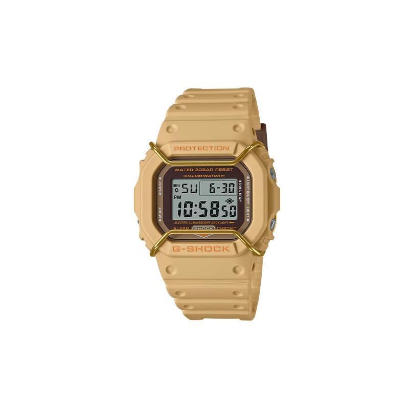 

Casio 200 meters waterproof, quartz movement, resin strap, Japanese and Korean watch, same style for men and women, brown dial DW-5600PT-5JF чёрный