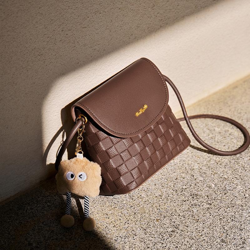 Mrs. Qiao Bag Women 2025 New High-end Bucket Bag Mini Autumn Winter Small Bag Genuine Leather Crossbody Bag Women's Bag