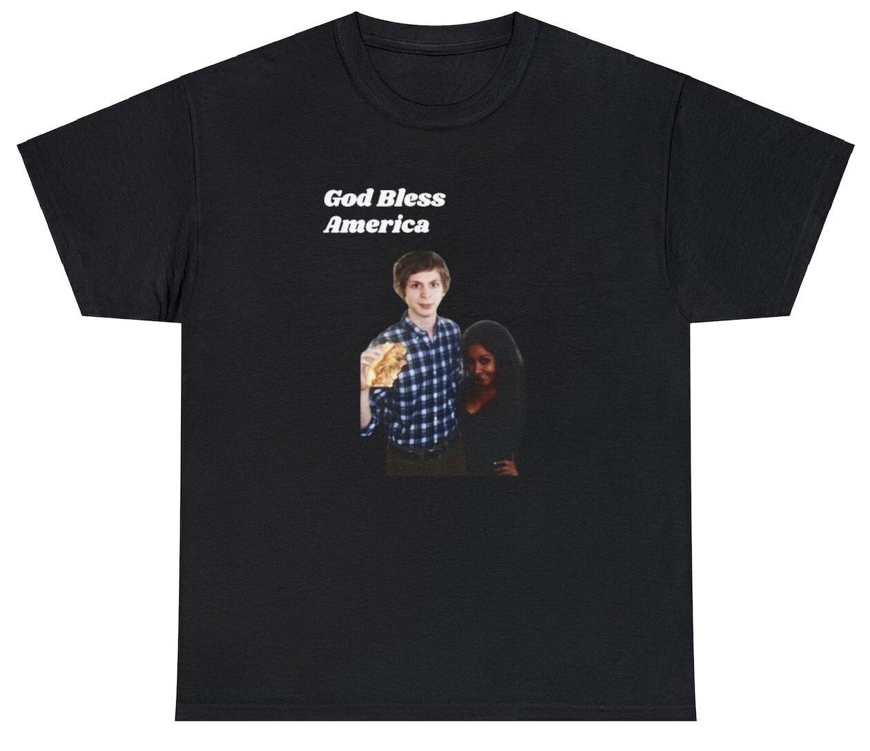 

Michael Cera Meme T Shirt Funny Snooki God Bless America Jersey Shore Gift Tee 2XL