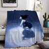 THE MARIAS SUBMARINE Band Throw Lightweight 240g Flannel Blanket Soft Skin-friendly for Summer Cooling
