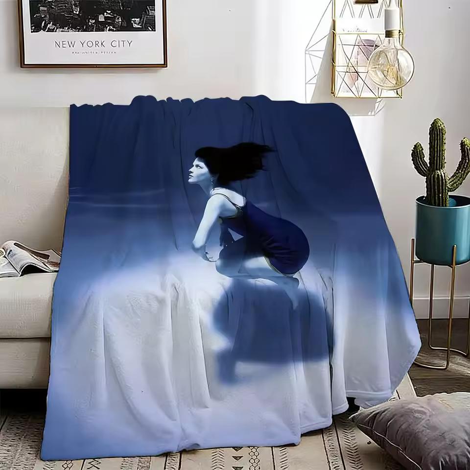 THE MARIAS SUBMARINE Band Throw Lightweight 240g Flannel Blanket Soft Skin-friendly for Summer Cooling
