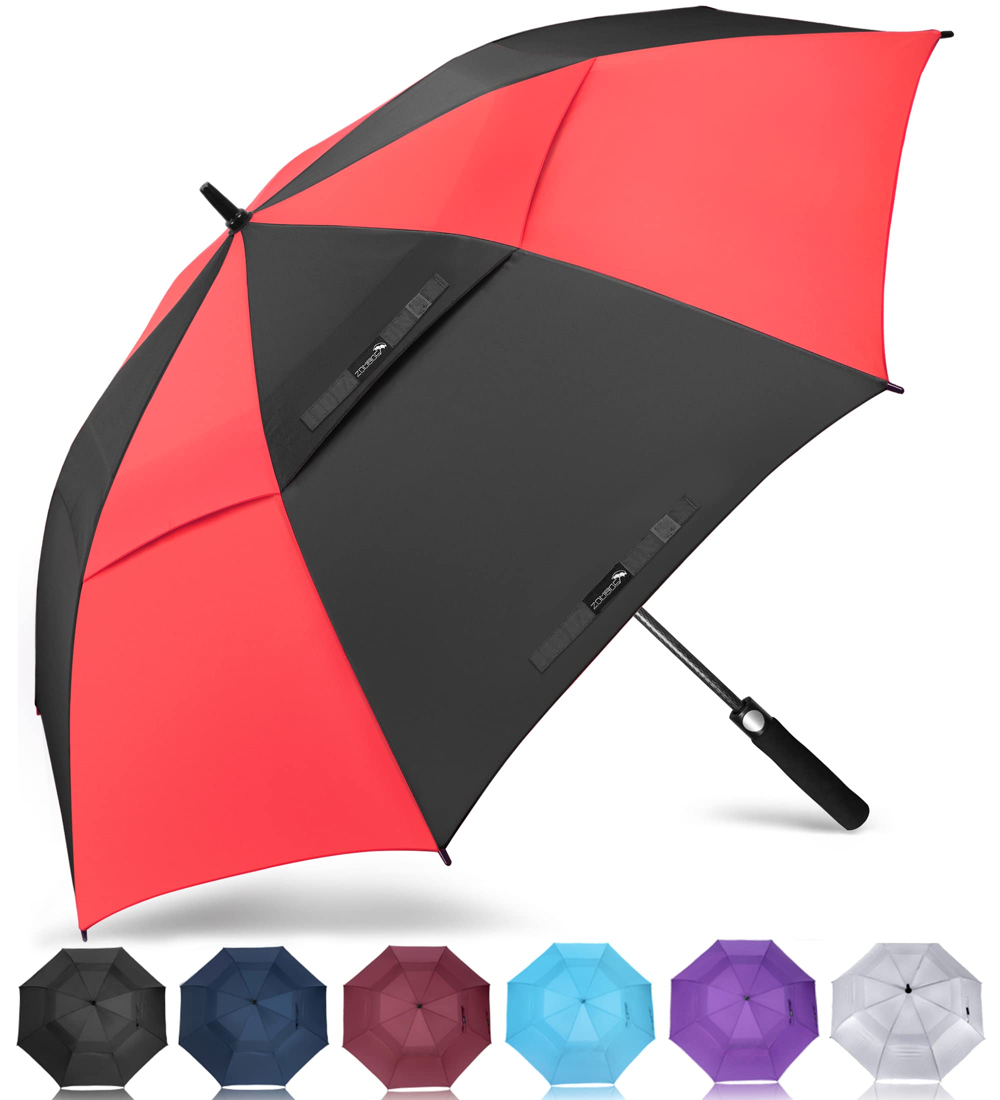 

ZOMAKE Гольф Дюймовый Длинный Двойной Супер Водоотталкивающий Ветрозащитный Отлично подходит для Сильного Дождя и Дождливой Погоды Отлично подходит для Солнечной и Дождливой Погоды Для Наблюдения Для Мужчин и Поставляется с Чехлом для Хранения